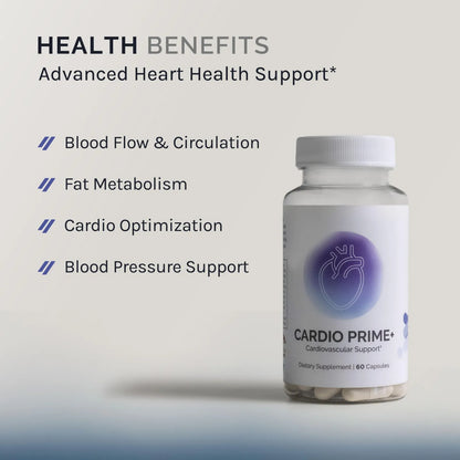Cardio Prime+ Suplemento Para Presión Arterial Y Salud Cardíaca 60 Cápsulas