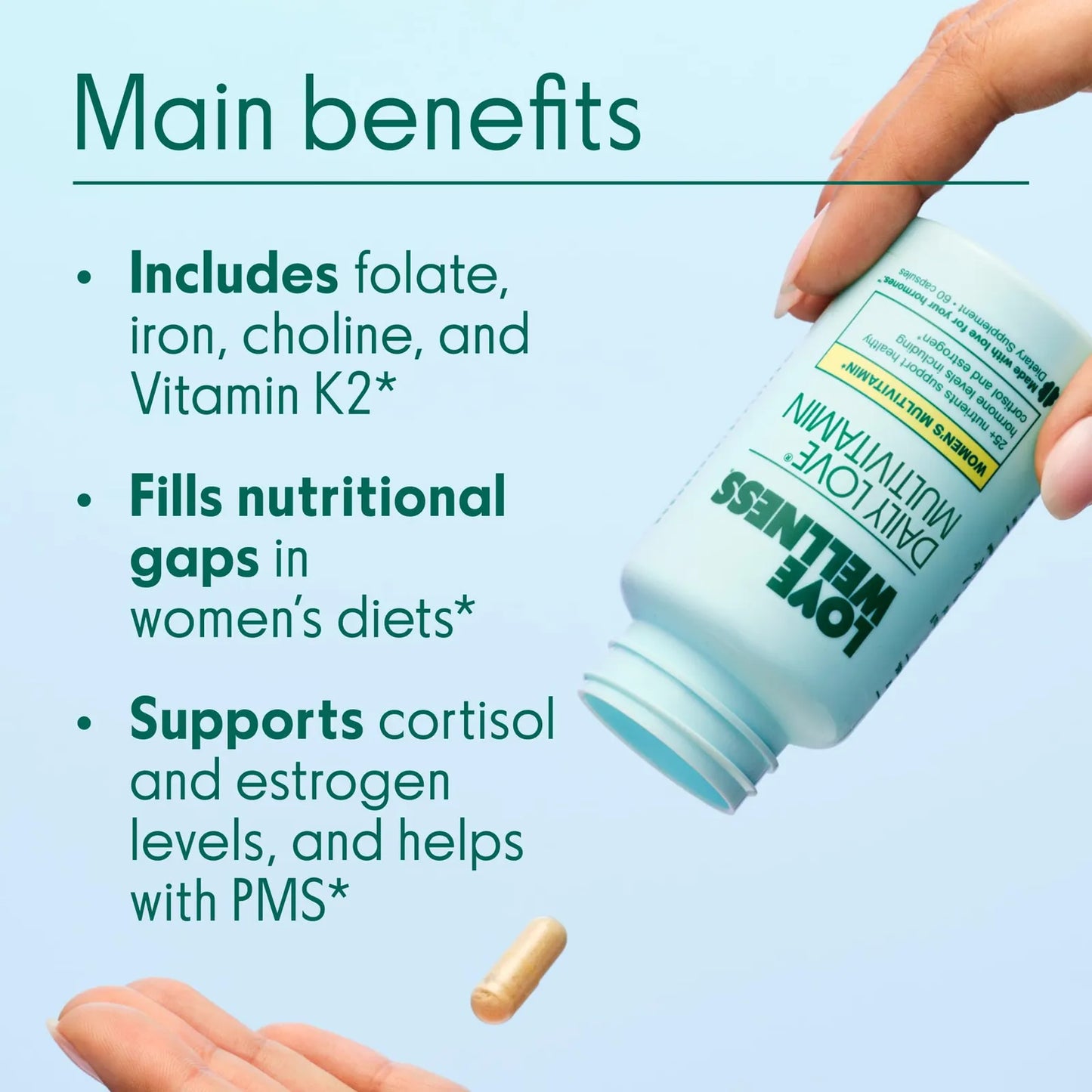 Daily Love Multivitaminico Para Mujeres 60 Capsulas Apoyo Inmunidad Y Hormonal