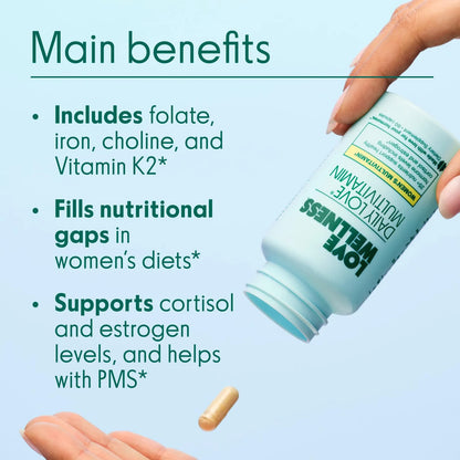 Daily Love Multivitaminico Para Mujeres 60 Capsulas Apoyo Inmunidad Y Hormonal