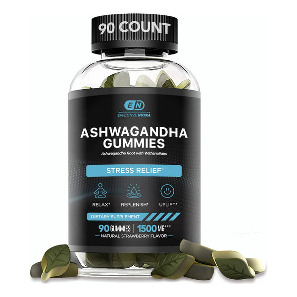 Gomitas De Ashwagandha 1500 Mg Alivio Del Estrés Apoyo Inmunológico Veganas
