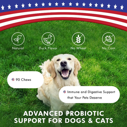 Soporte Probiótico Avanzado Para Perros Y Gatos Con Prebióticos Sabor Pato
