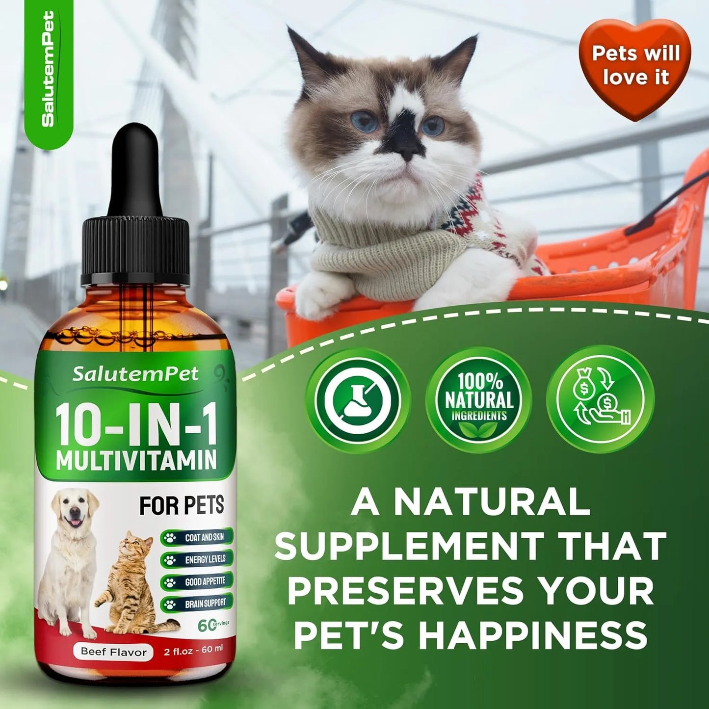Multivitaminas Esenciales Para Perros Y Gatos Mezcla Nutriti Importado Estados Unidos