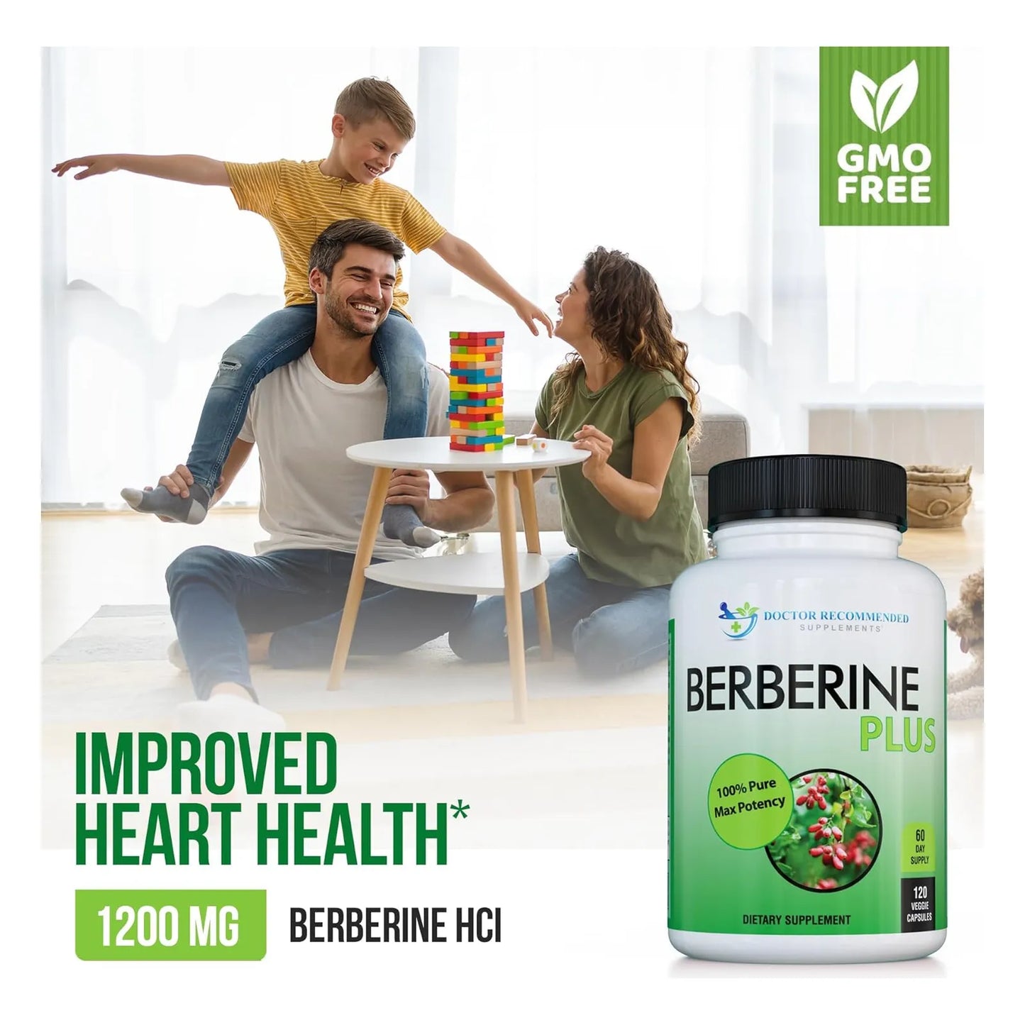 Berberina Plus 1200mg Capsulas Vegetales Suplemento Natural Eficaz