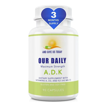 Suplemento Vitamina A D3 K7 MK7 Huesos Fuertes Sistema Inmune Cápsulas