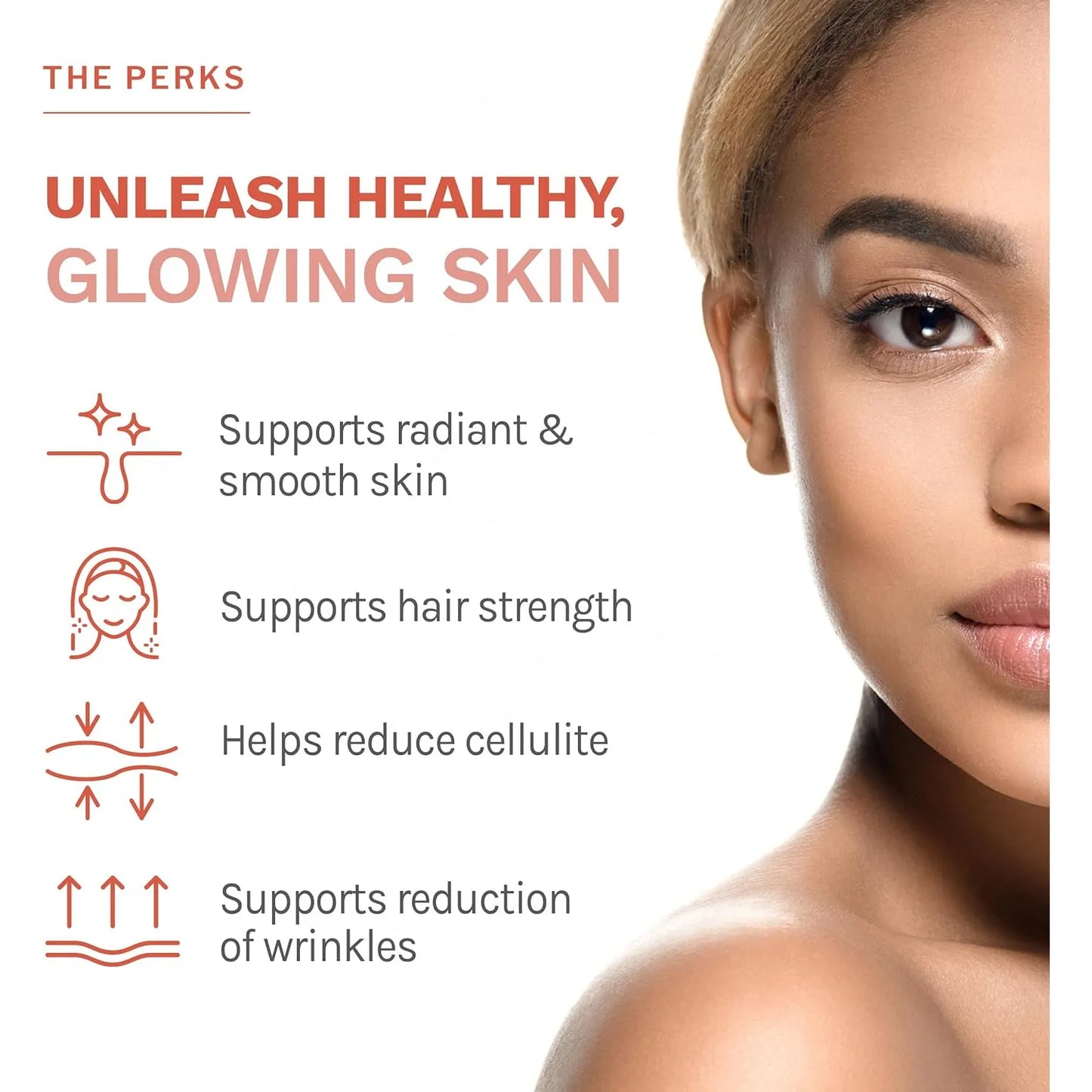 Polvo De Colageno Acido Hialuronico Vitamina C Piel Radiante Cabello Fuerte