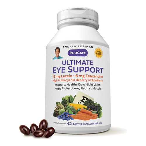 Cápsulas Salud Ocular 10 Mg Luteína 5 Mg Zeaxantina Bilberry Visión Clara