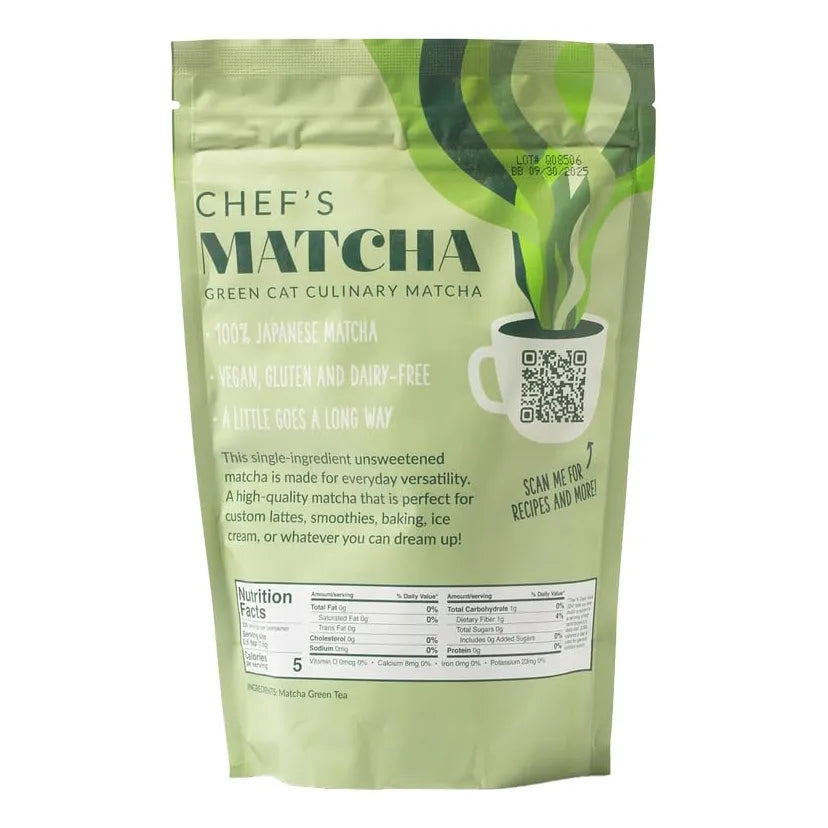 Té Verde Matcha Japonés 100% Polvo Culinario 340g Energía Natural Y Versatilidad