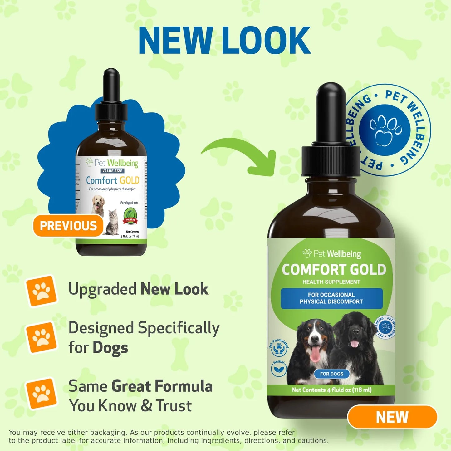 Comfort Gold Suplemento Natural Para Perros Y Gatos Alivia Malestar Y Ansiedad