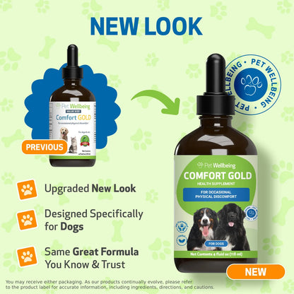 Comfort Gold Suplemento Natural Para Perros Y Gatos Alivia Malestar Y Ansiedad