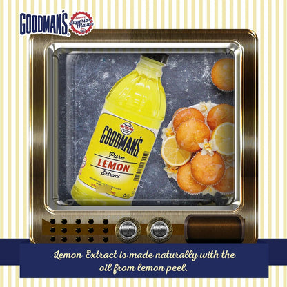 Extracto Puro De Limón Concentrado Goodmans 16 Oz Sin Gluten Y Kosher Para Cocinar