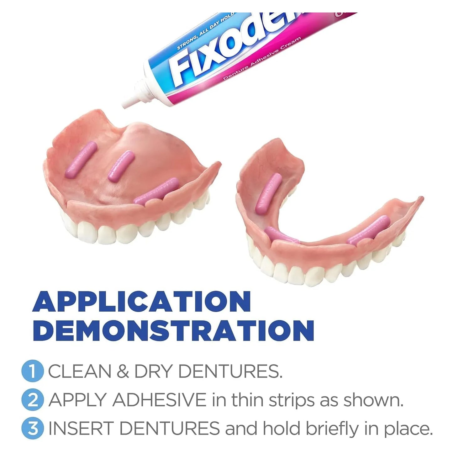 Fixodent Crema Adhesiva Para Dentaduras Originales 0.75 Oz Sujeción Fuerte Todo El Día