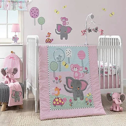 Bedtime Originals Twinkle Toes Peluche Elefante Rosa Juguete Suave Para Niños