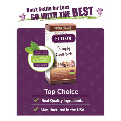 Petizol Comfort Natural Suplemento Herbal Para Mascotas Alivia Molestias Y Rigidez