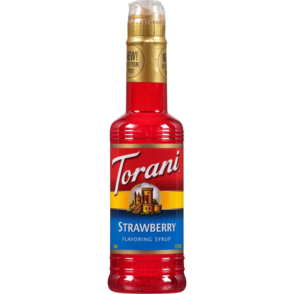Jarabe De Fresa Torani 12.7 Onzas Sabor Premium Para Bebidas Y Postres