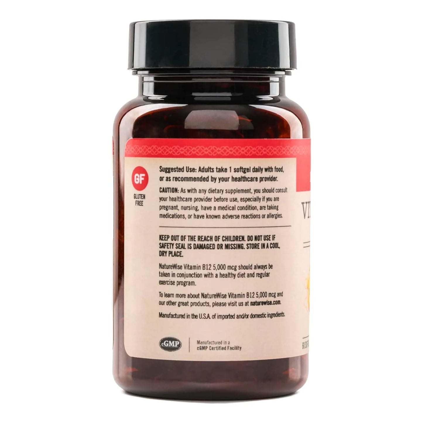 Vitamina B12 5000 Mcg Extra Potente Energia Y Claridad Mental Naturewise