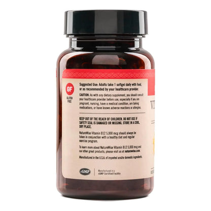 Vitamina B12 5000 Mcg Extra Potente Energia Y Claridad Mental Naturewise