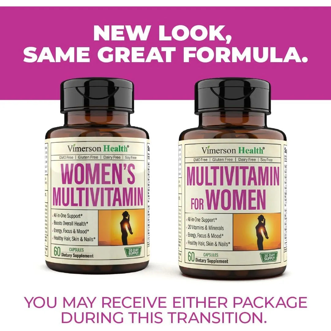 Multivitaminico Diario Mujer Soporte Inmunologico Cabello Piel Uñas 60 Capsulas