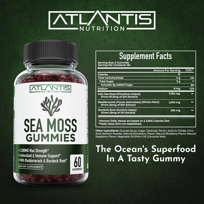 Gomitas De Musgo Marino Irlandés 3000 Mg Con Vitaminas Y Minerales
