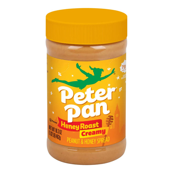 Crema Cremosa De Mantequilla De Maní Tostado Con Miel Pack X12 Frascos 16.3 Onzas