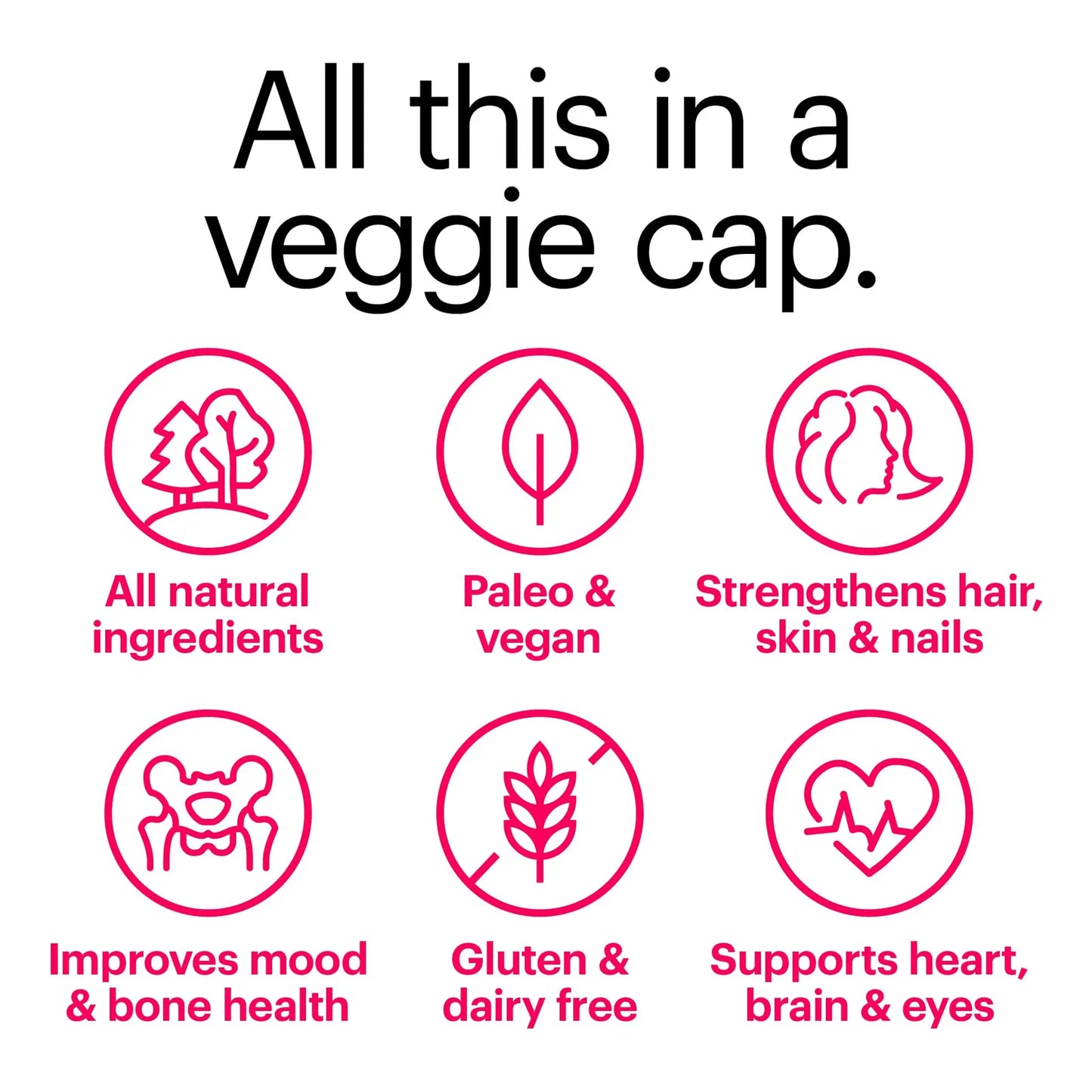 Multivitamínico Diario Para Mujeres Cabello Piel Uñas Saludables Vegano 30 Días