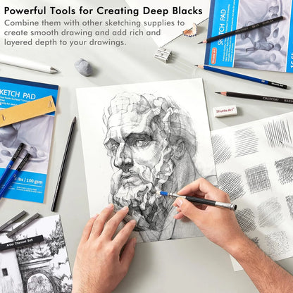 Kit De Lapices De Dibujo Profesional 52 Piezas Estuche Portatil Con Accesorios