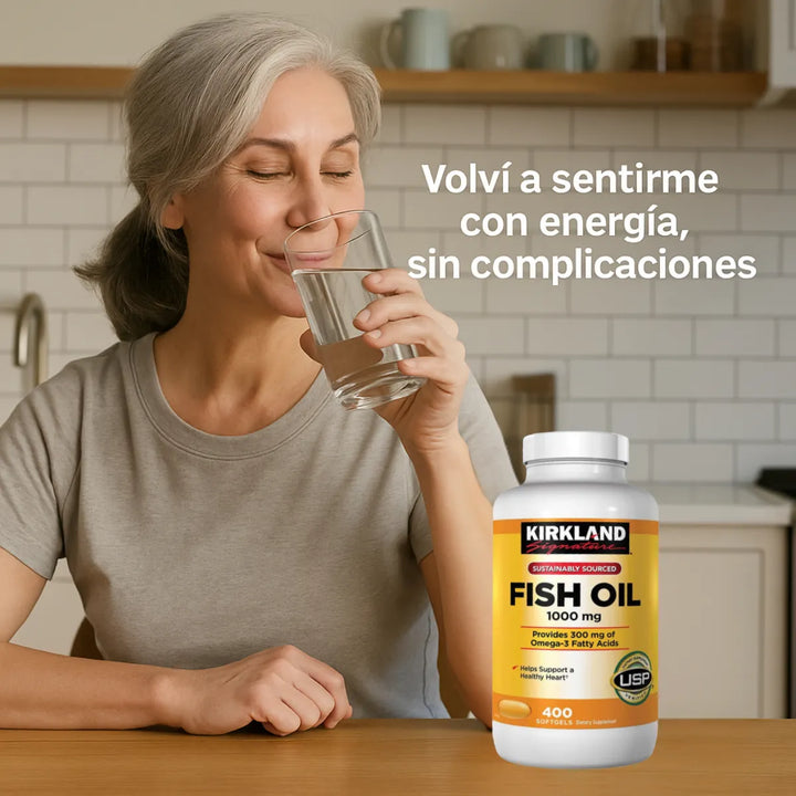 Aceite De Pescado 1000 Mg Con Acidos Grasos Omega 3 400 Cap - Imagen 3