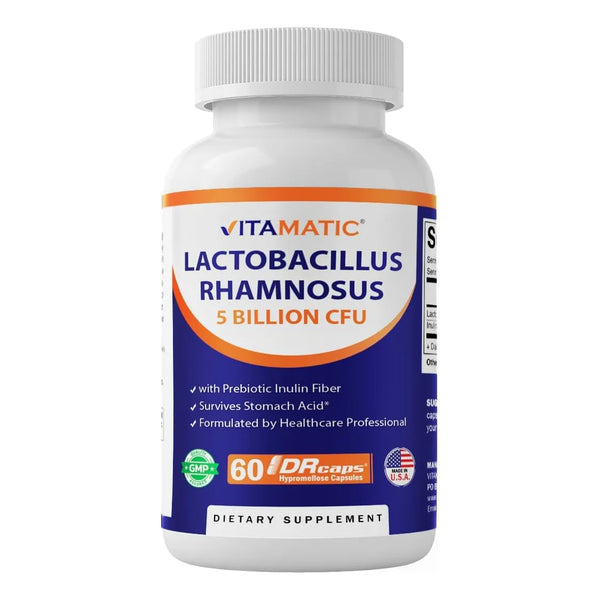 Capsulas Lactobacillus Rhamnosus 5 Mil Millones Apoyo Digestivo E Inmunologico 60 Unidades