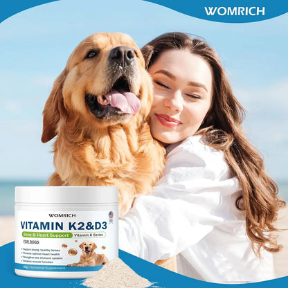 Vitamina K2 Y D3 Para Perros Complejo Vitamínico Huesos Fuertes Y Salud Cardiovascular