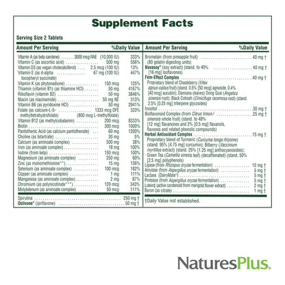 Multivitamínico Para Mujeres Source Of Life 120 Tabletas Con Hierro Y Calcio