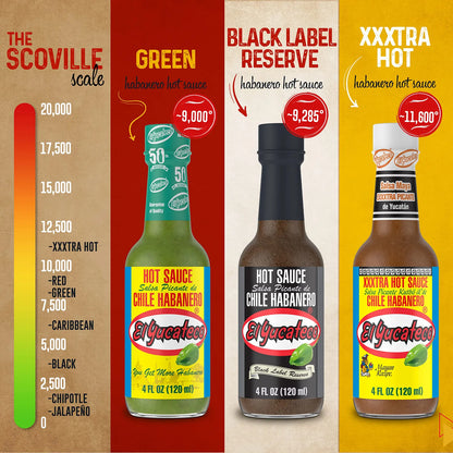 Salsa Habanero XXXtra 4 Onzas Paquete De 6 Sin Gluten Sin Azucar 11250 Scoville