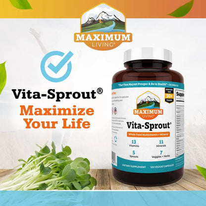 Multivitamínico Vita Sprout 120 Cápsulas Cabello Piel Uñas Saludables Y Soporte Inmunológico