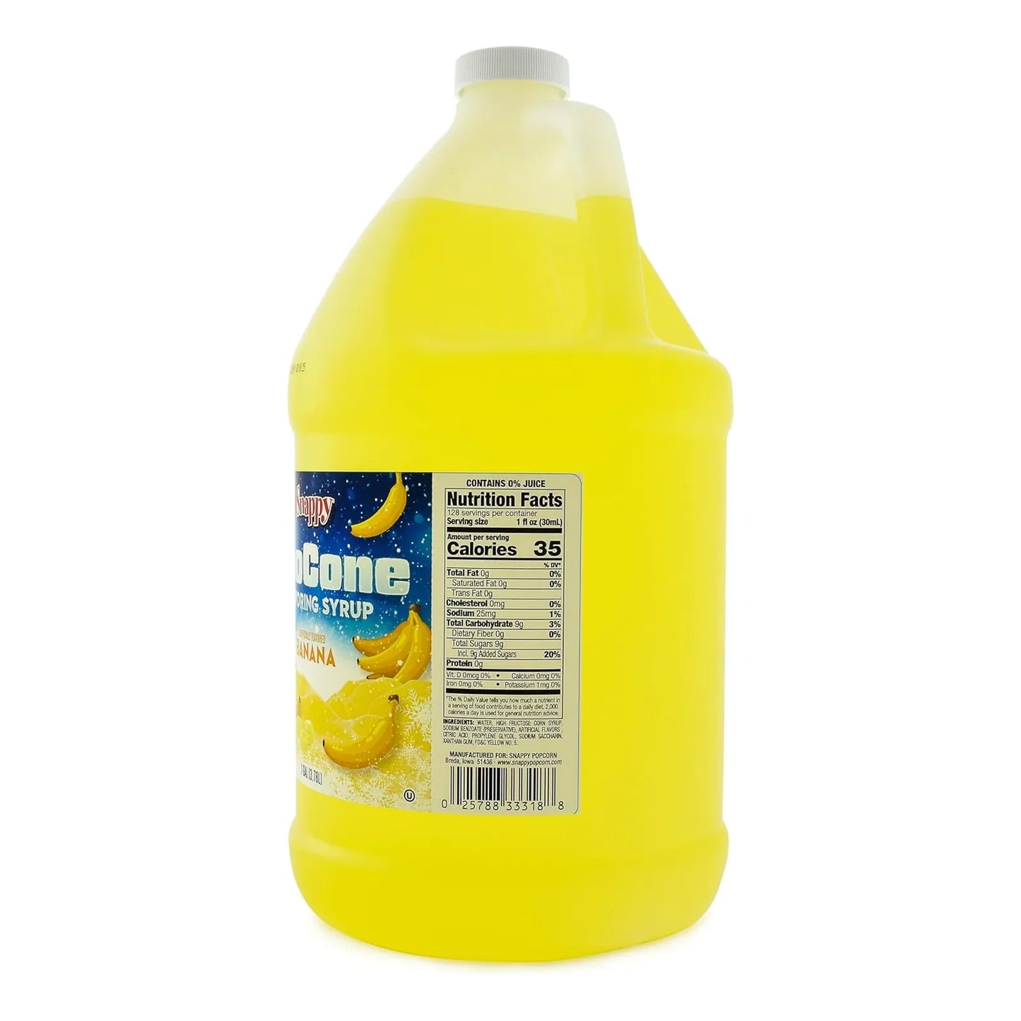 Jarabe Snappy Para Raspados Sabor Intenso 3.78 Litros Listo Para Usar