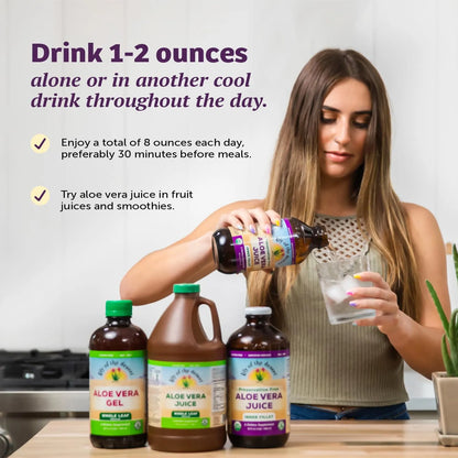 Bebida De Aloe Vera Con Vitaminas Naturales Y Enzimas Digestivas Para Salud Intestinal