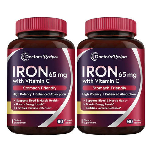 Hierro 65 Mg Con Vitamina C Suplemento Para Energía Y Vitalidad