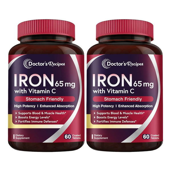 Hierro 65 Mg Con Vitamina C Suplemento Para Energía Y Vitalidad