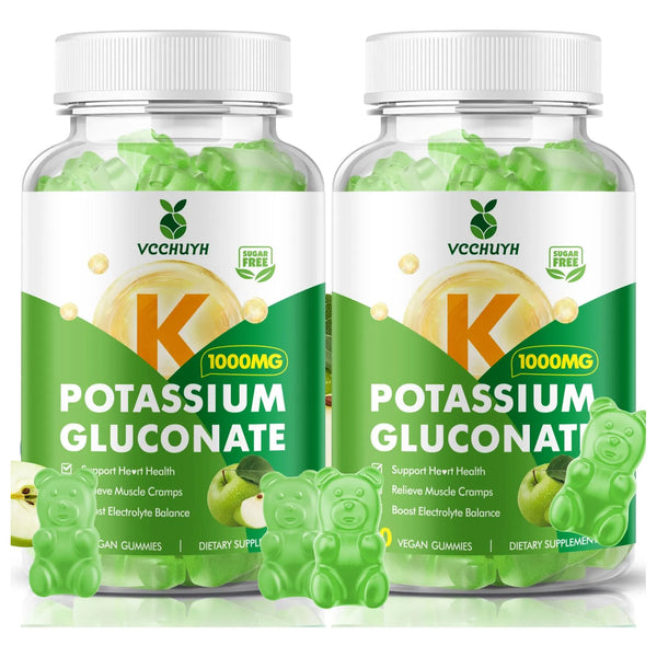 Gomitas De Potasio 1000 Mg Suplemento Para Calambres Y Energía