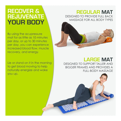 Colchoneta De Acupresion ProsourceFit Alivia Dolor Espalda Y Cuello Con Almohada Incluida