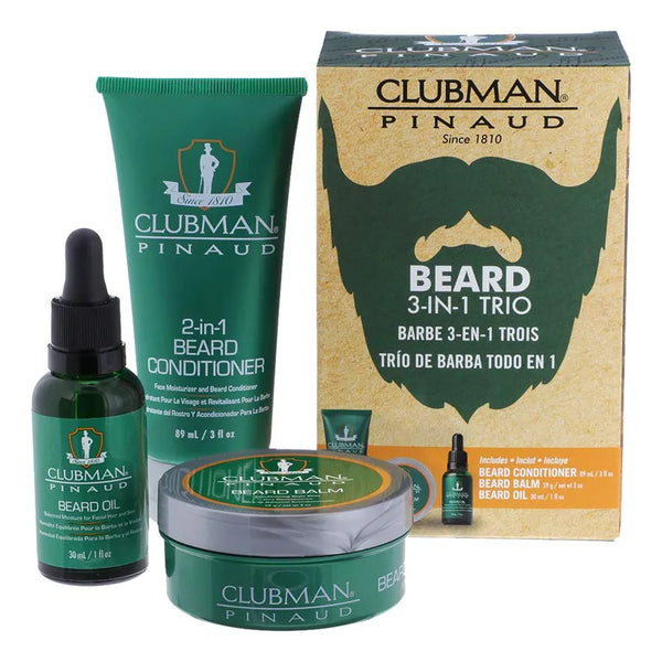 Clubman Beard Kit 3 Piezas Acondicionador Barba Hidratacion Y Suavidad
