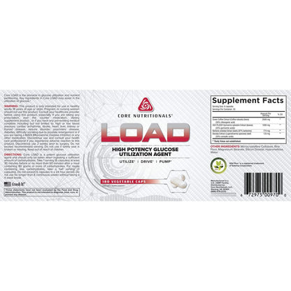 Load Platinum Agente De Utilizacion De Glucosa Con Berberina Y Extracto De Cafe Verde 180 Capsulas