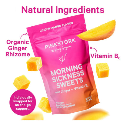 Dulces De Jengibre Y Mango Orgánicos Para Náuseas Alivio Natural Con Vitamina B6