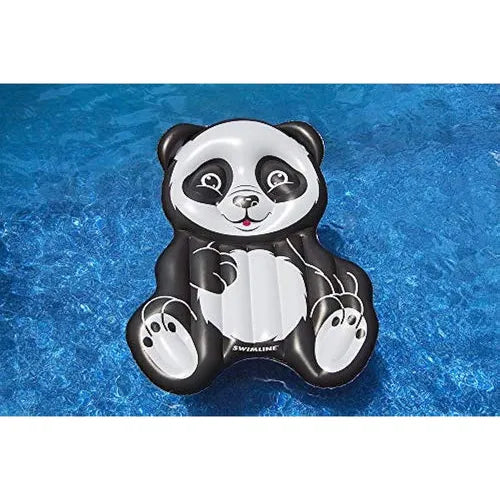 Flotador Inflable Swimline Panda Negro Y Blanco Diversion Comodo Y Resistente