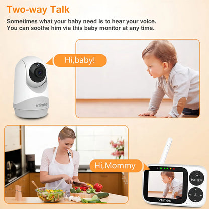 Monitor Bebes Camara Audio Pantalla LCD Color Vision Nocturna 300 Mts