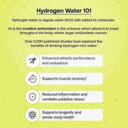 Bebida Hidratante Con Hidrogeno Y Electrolitos Sabor Citrico Recarga Energia Y Recuperacion Muscular