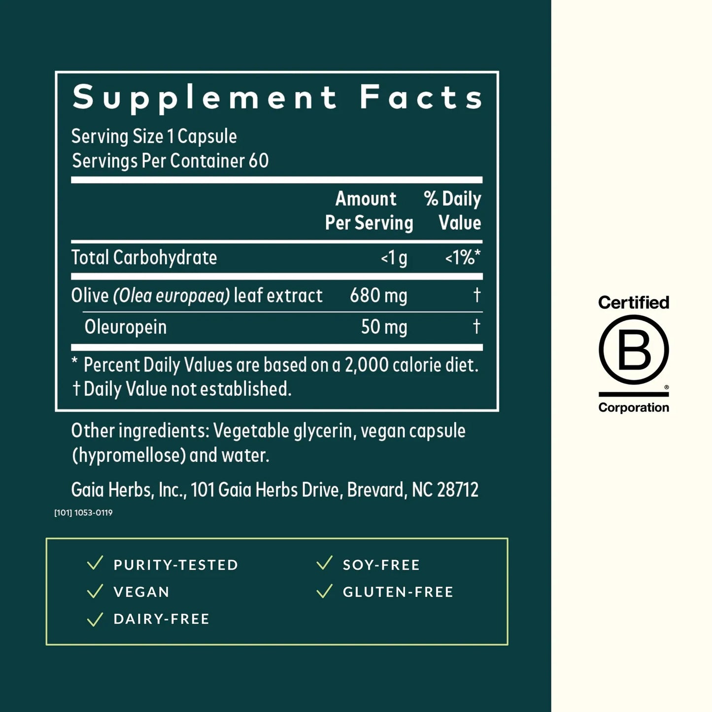 Extracto De Hoja De Oliva 60 Cápsulas Refuerza Tu Sistema Inmunológico Naturalmente