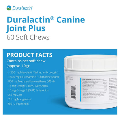 Duralactin Canine Joint Plus Suplemento Articular Para Perros Sabor Hígado 60 Unidades