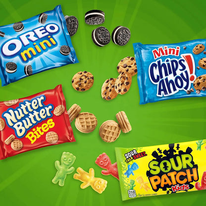 Surtido Mini Galletas Snacks Kids 32 Paquetes Oreo Chips Ahoy Sour Patch
