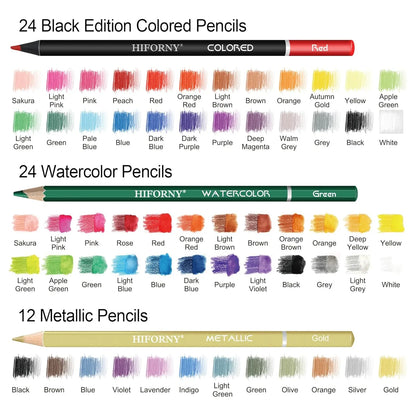 Juego De Dibujo Y Bocetos 136 Piezas Suministros De Arte Profesional HIFORNY