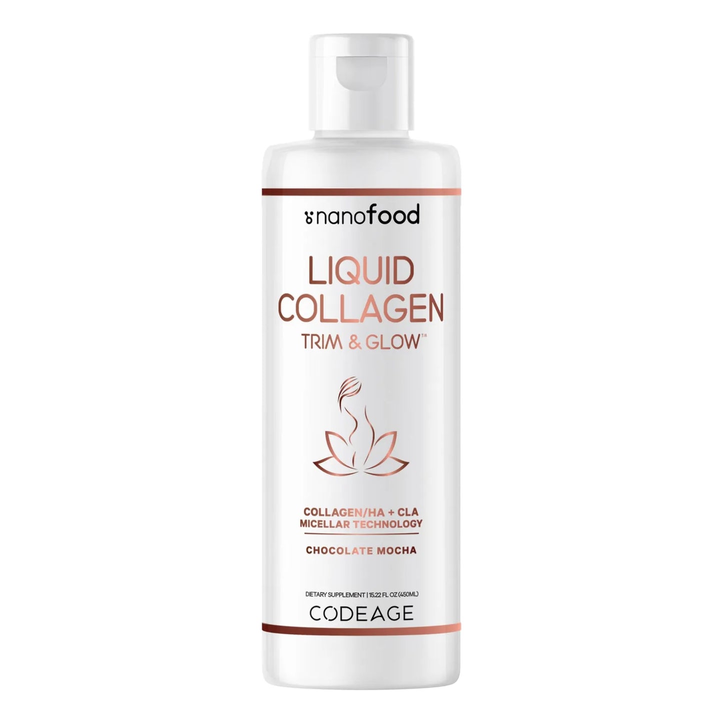 Colageno Liquido Sabor Chocolate Con Acido Hialuronico Y Vitamina E 15.22 Oz