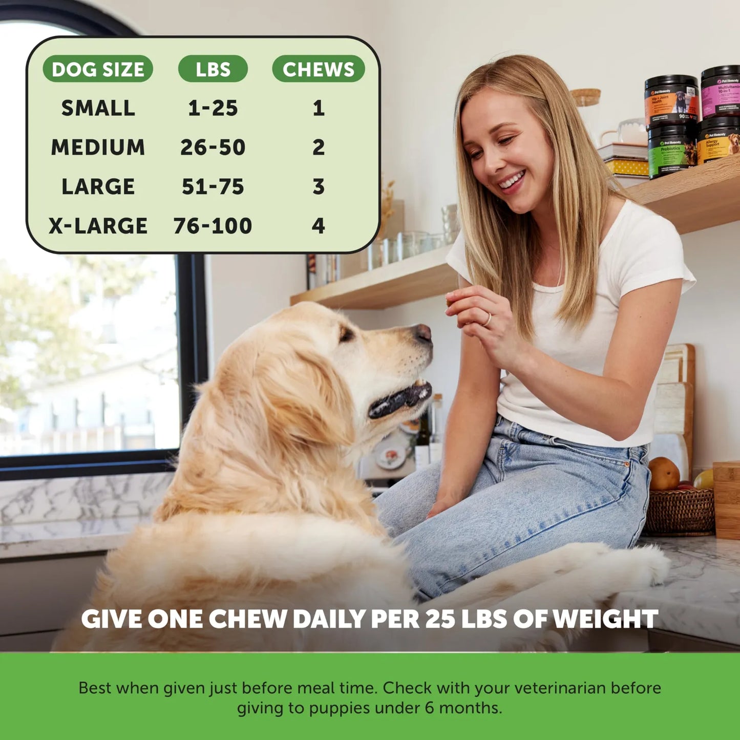 Super Pooper Max Strength Probióticos Para Perros Salud Intestinal 90 Masticables