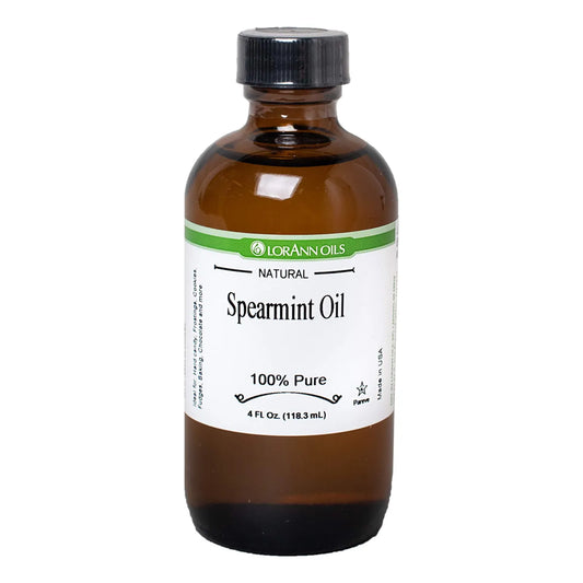 Aceite Esencial De Menta Verde Natural LorAnn 4 Onzas Puro Y Super Concentrado Para Reposteria Y Aromaterapia